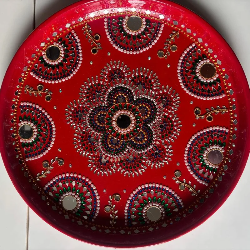 A finished kundan puja thali